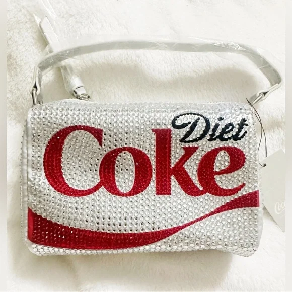Diet Coke Crystal-Embellished Silver Mini Handbag - Picture 6 of 6